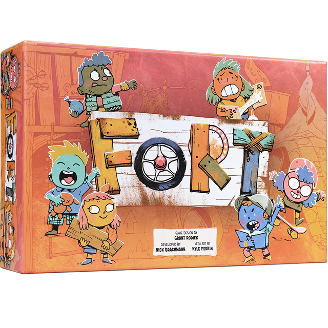 Fort - Fort card game box with colorful cartoon characters on an orange background.