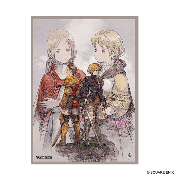 Square Enix Card Sleeves: Final Fantasy - FFT - Final Fantasy card sleeves featuring detailed artwork of four characters in medieval-style attire with muted earth tones and