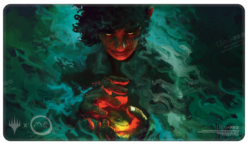 Ultra Pro Playmat - Lord of the Rings Tales of Middle Earth - Holofoil Frodo - Ultra Pro Playmat featuring Holofoil Frodo from Lord of the Rings with dark, mystical green and black swirling background.