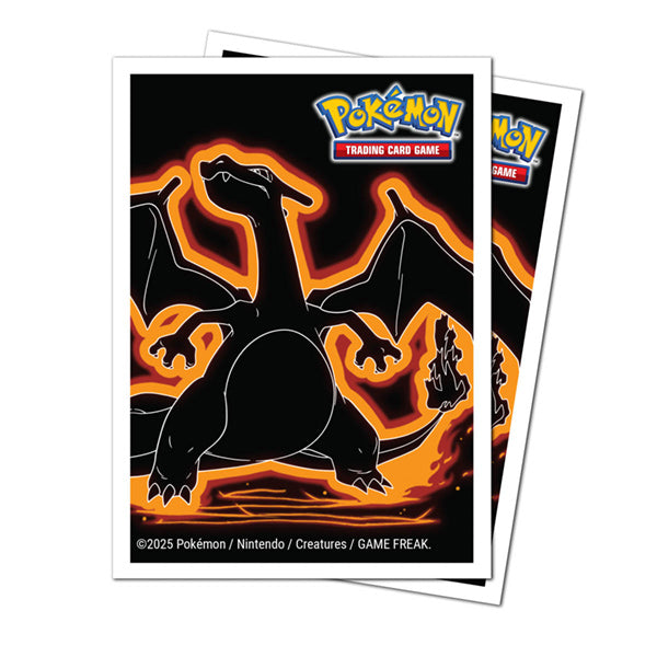 deck protector card sleeves Apex Deck Protector Sleeves: Pokemon Neon Kanto- Charizard