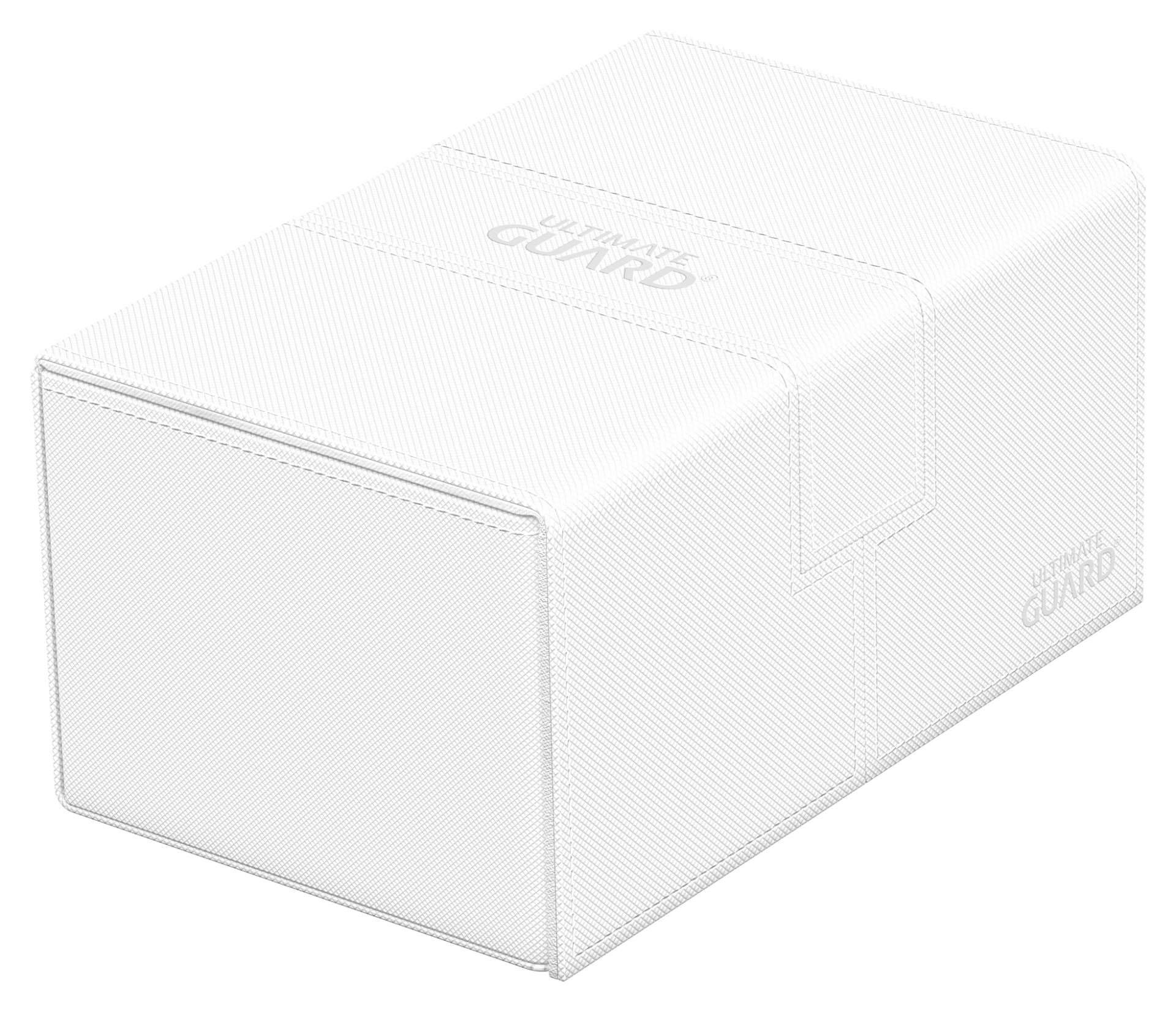 Ultimate Guard Twin Flip'n'Tray 160+ - White - White Ultimate Guard Twin Flip'n'Tray 160+ card deck box with flip-open design and smooth finish.