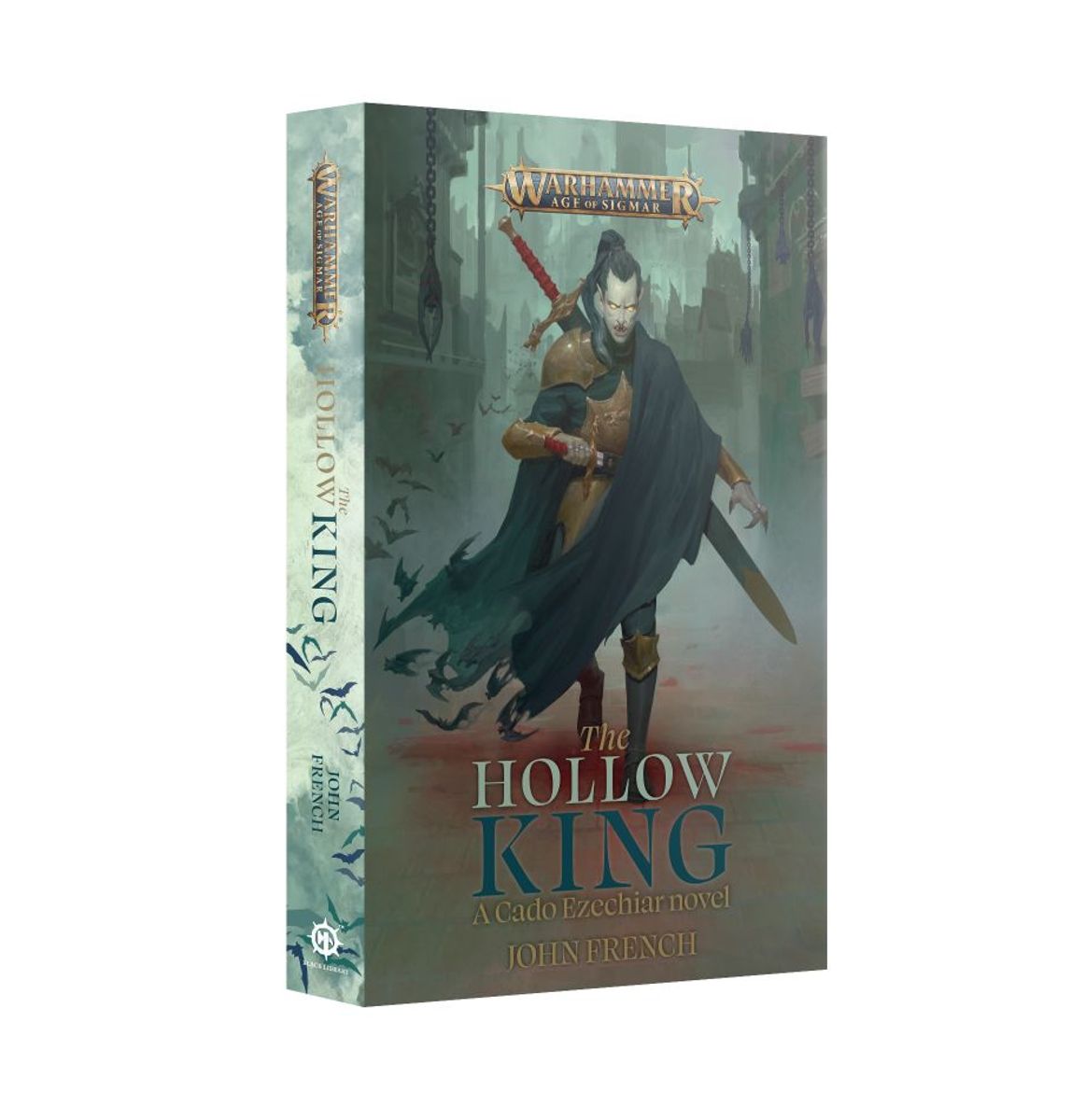 The Hollow King (Paperback) - Paperback book titled "The Hollow King" with dark fantasy cover art featuring a cloaked warrior holding a sword in a misty,.