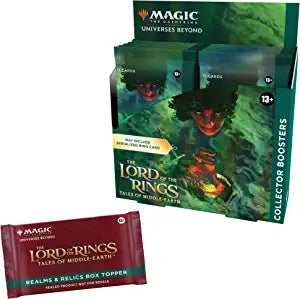 Magic: The Gathering - Lord of the Rings: Tales of Middle-Earth Collector Booster Box - The Gathering Lord of the Rings Tales of Middle-Earth collector booster box with vibrant green and red artwork, featuring a.