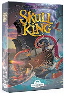 Skull King - Skull King card game box with pirate ship, stormy sea, and mythical sea creatures artwork.