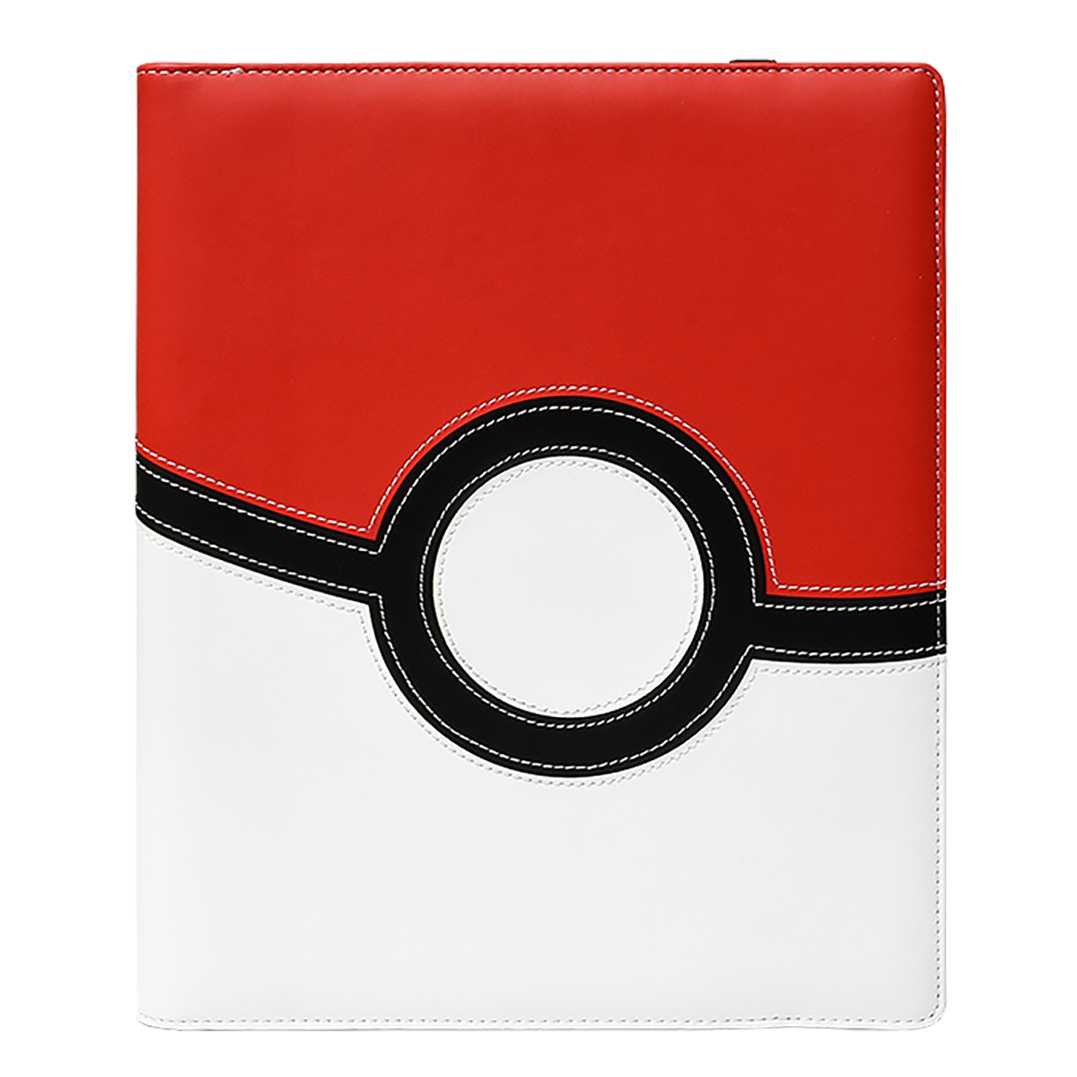 Pokeball Pro Binder - Red and white binder with black trim designed to resemble a classic Pokeball.