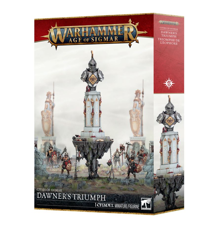 Warhammer Age of Sigmar - Cities of Sigmar - Dawner's Triumph (PREORDER) - Warhammer Age of Sigmar Cities of Sigmar Dawner's Triumph box set with detailed fantasy miniatures and towering pedestal.