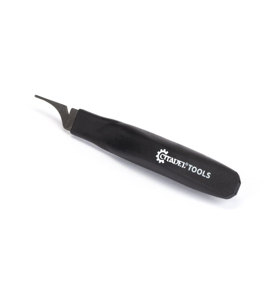 Citadel Tools - Mouldline Remover - Black handle Citadel Tools mouldline remover with angled metal tip for precision cleaning.