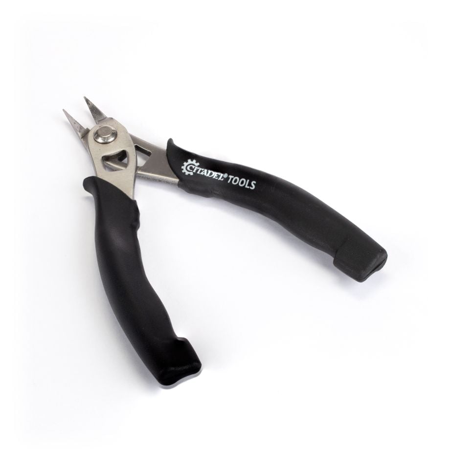 Citadel Tools - Super Fine Detail Cutters - Black-handled precision cutters with silver metal blades designed for fine detail work.