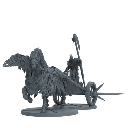 Dark Souls: Executioner's Chariot - Dark Souls miniature of Executioner's Chariot with horse and spiked cart weapon in dark gray resin.