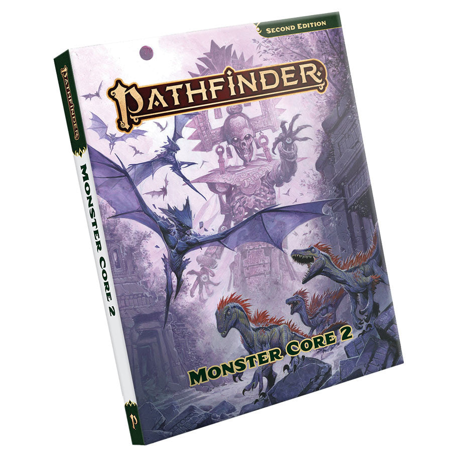 Pathfinder 2E: Monster Core 2 Pocket Edition (PREORDER) - Pathfinder Second Edition Monster Core 2 Pocket Edition RPG book with dark fantasy cover art featuring monsters and.