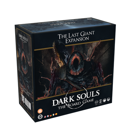 Dark Souls: Last Giant Expansion - Dark Souls Last Giant Expansion board game box with dark fantasy artwork of a fiery armored giant.