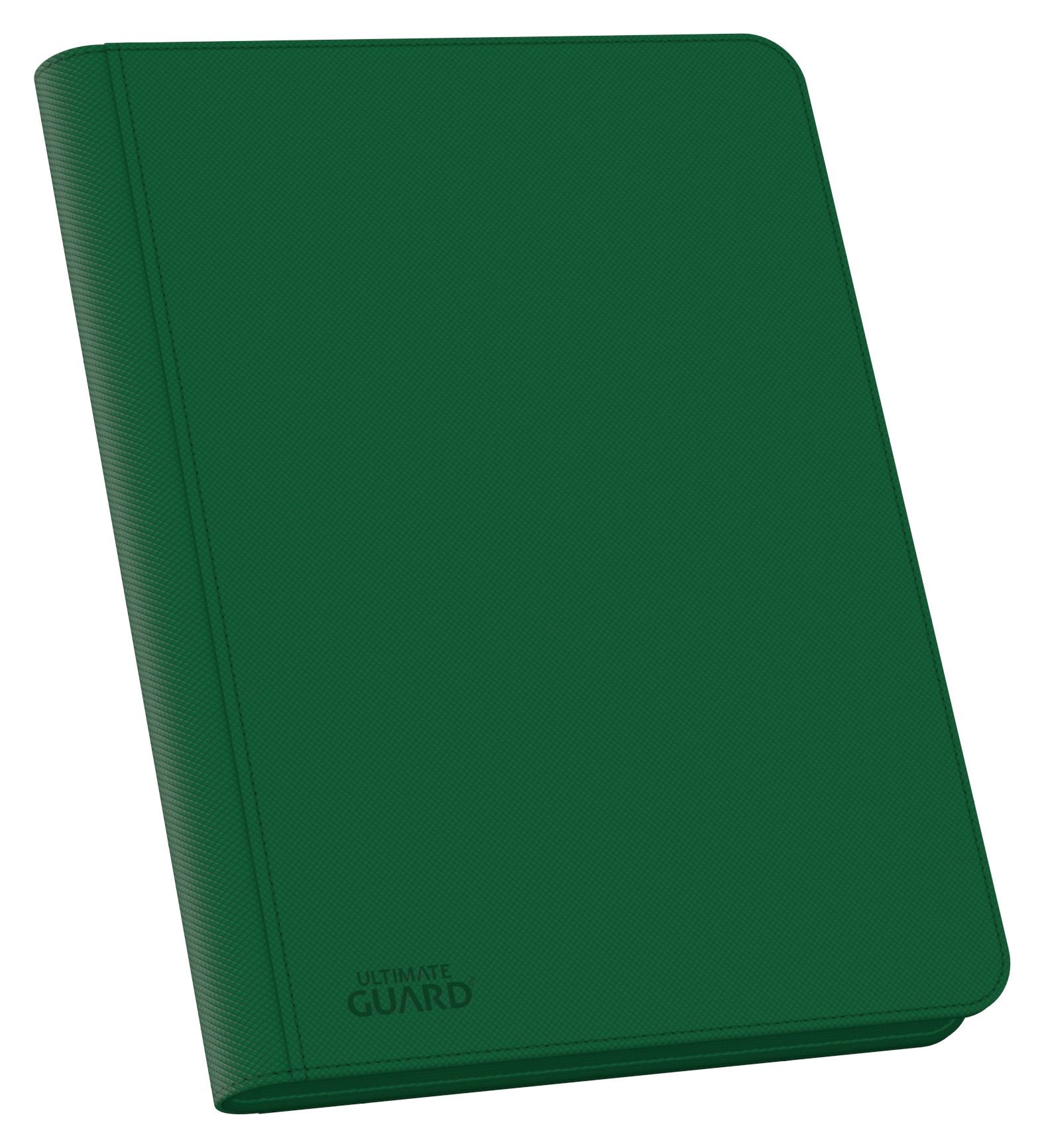 Ultimate Guard 18-Pocket Zipfolio XenoSkin - Green - Green Ultimate Guard 18-pocket Zipfolio XenoSkin card binder with smooth cover.