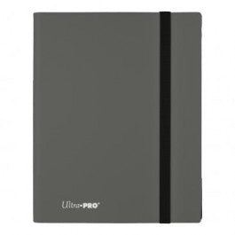 Ultra Pro Eclipse 9-Pocket Pro Binder - Smoke Grey - Smoke grey Ultra Pro Eclipse 9-pocket card binder with black elastic closure and white logo.