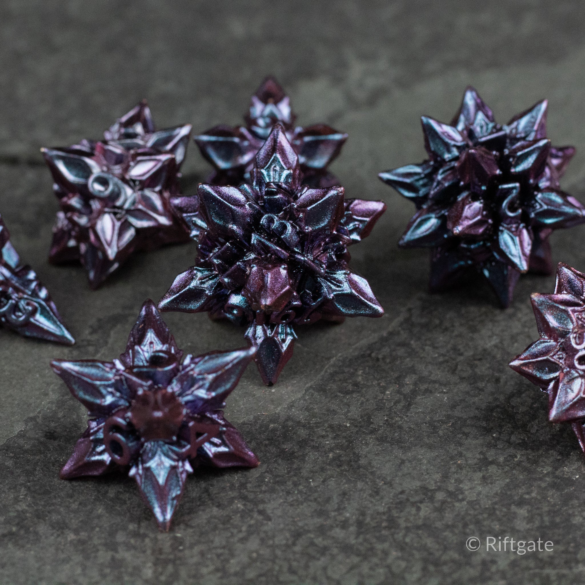 Violet Nova Blossom Dice Set