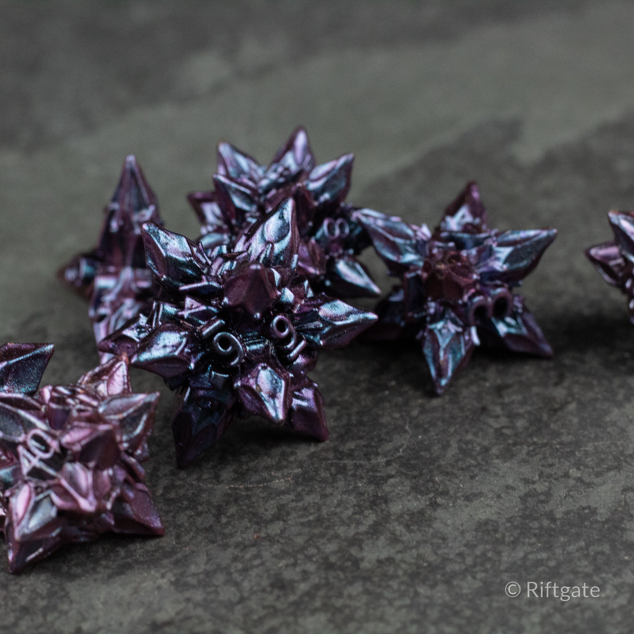 Violet Nova Blossom Dice Set