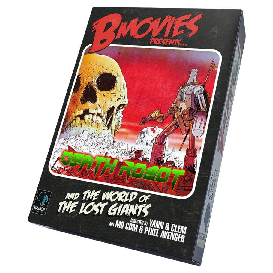 B-Movies - B-Movies party game box with skull and robot artwork on black background.