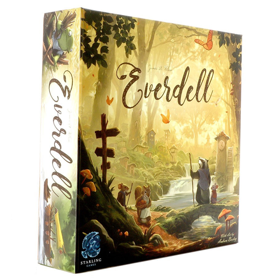 Everdell 3rd Ed - Everdell 3rd Edition board game box with woodland creatures and autumn forest scene.