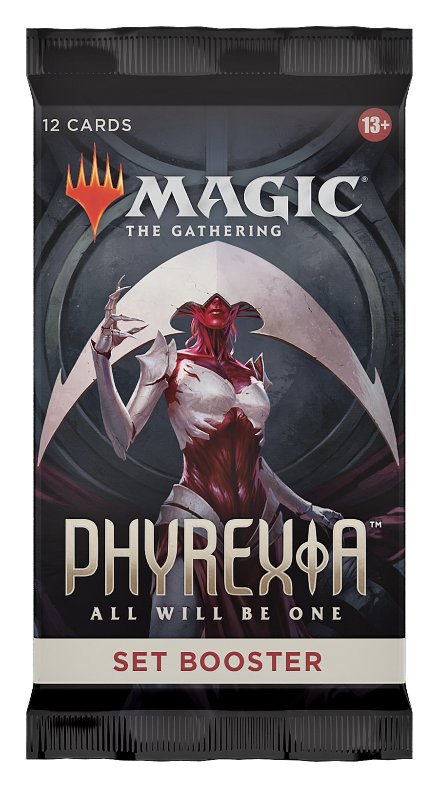 Magic: the Gathering - Phyrexia All Will Be One - Set Booster Pack - The Gathering Phyrexia All Will Be One featuring a red and white armored humanoid on the front.
