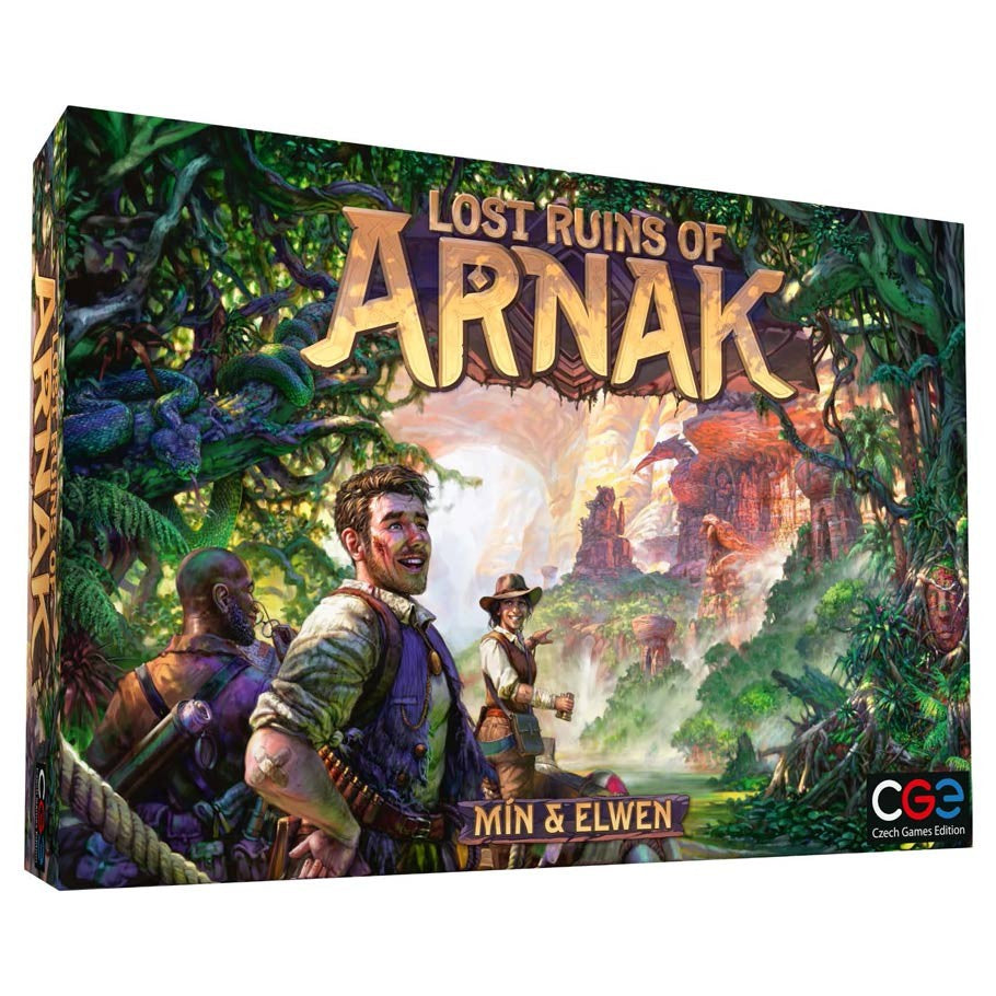 Lost Ruins of Arnak - Lost Ruins of Arnak board game box with jungle explorers and ancient ruins artwork.