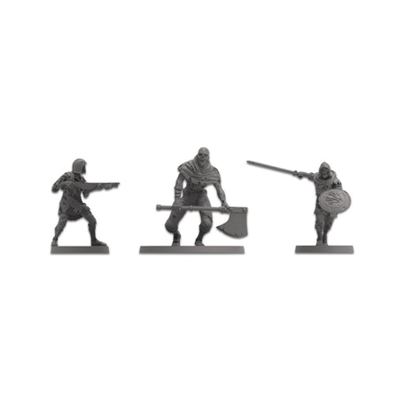 Dark Souls: The Board Game - The Board Game, each in unique battle poses with weapons and armor.