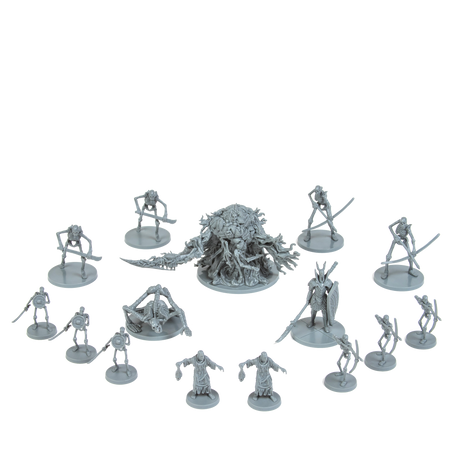 Dark Souls: Tomb of Giants - Tomb of Giants featuring detailed warrior and monster figures in various poses.