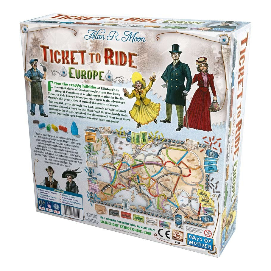 Ticket to Ride: Europe - Europe game packaging.