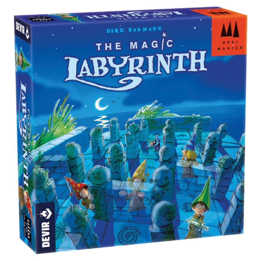 The Magic Labyrinth - The Magic Labyrinth board game box with colorful maze illustration and playful characters under a night sky.