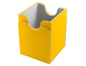 DB: Squire 100+ Convertible Deck Box - Yellow - Yellow convertible deck box with open top and smooth, rounded edges.