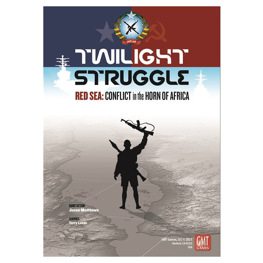 Twilight Struggle: Red Sea - Twilight Struggle Red Sea board game box with soldier silhouette and map background.