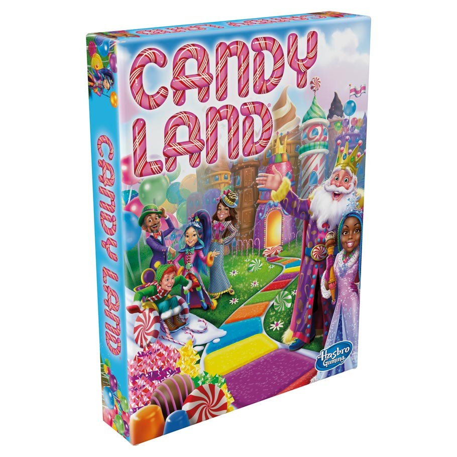 Candy Land - Candy Land classic board game box with colorful candy-themed illustrations and characters.