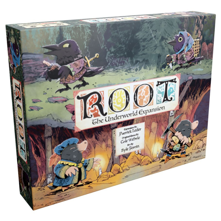 Root: Underworld Expansion - Root Underworld Expansion board game box with forest and cave artwork featuring animal characters.