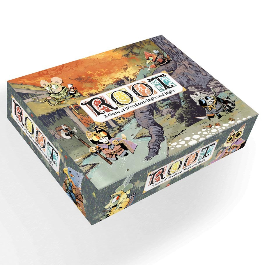 Root - Root board game box with colorful woodland animal characters and forest-themed artwork.