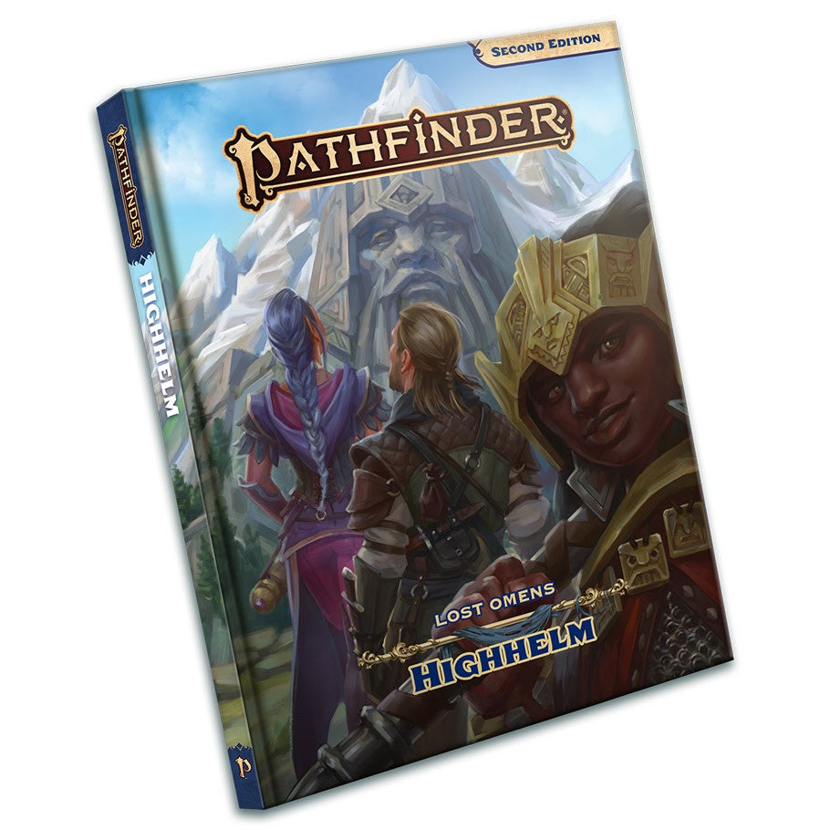 Pathfinder 2nd Edition: Lost Omens: Highhelm - Pathfinder 2nd Edition Lost Omens Highhelm book cover featuring armored characters and mountainous background.