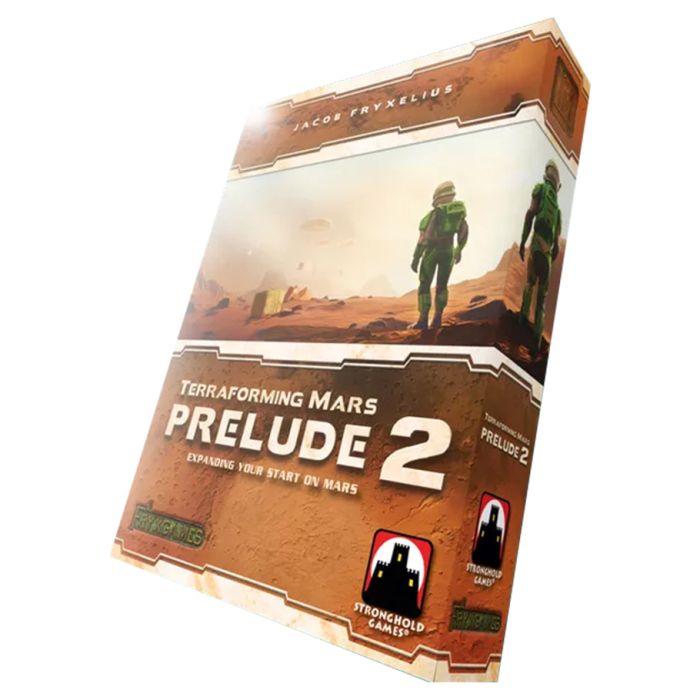 Terraforming Mars: Prelude 2 Expansion - Terraforming Mars Prelude 2 expansion box with two astronauts on a Mars landscape background.