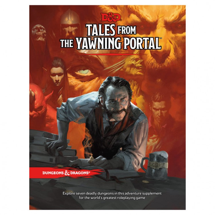 D&D 5E: Tales from the Yawning Portal - Dungeons & Dragons Tales from the Yawning Portal book cover featuring a bearded man reaching into a dark dungeon with.