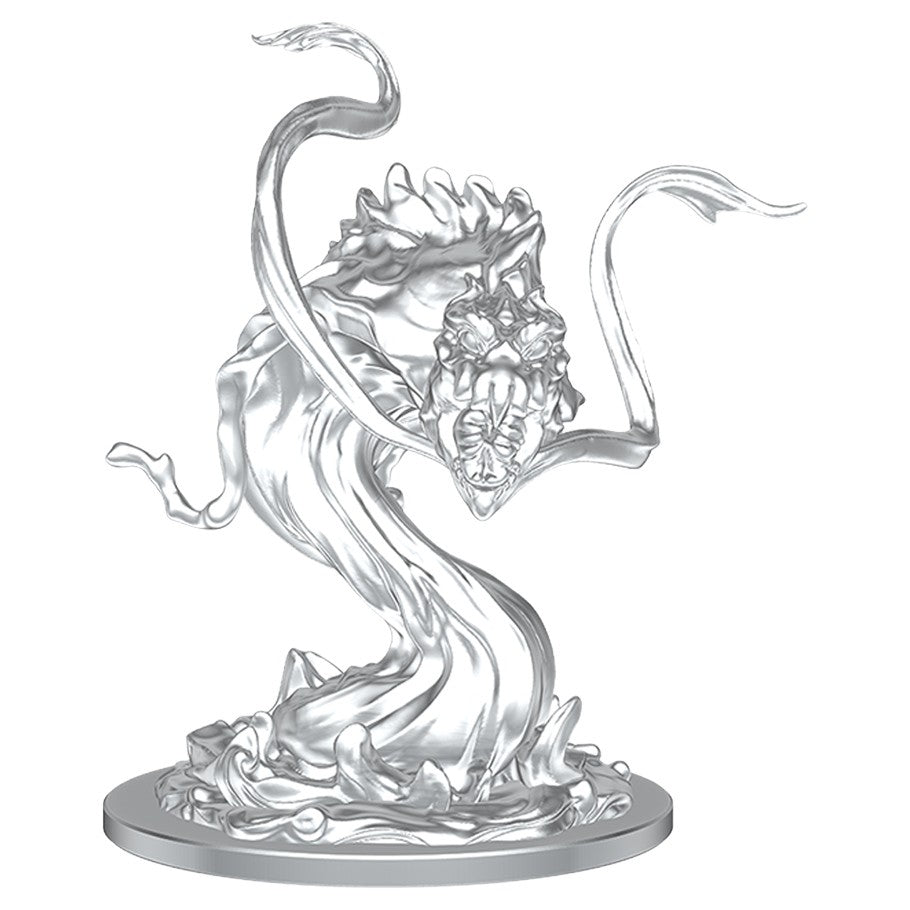 D&D: Nolzur's Marvelous Minis: Water Weird - Transparent resin miniature of a twisting Water Weird creature with tentacle-like arms on a round base.