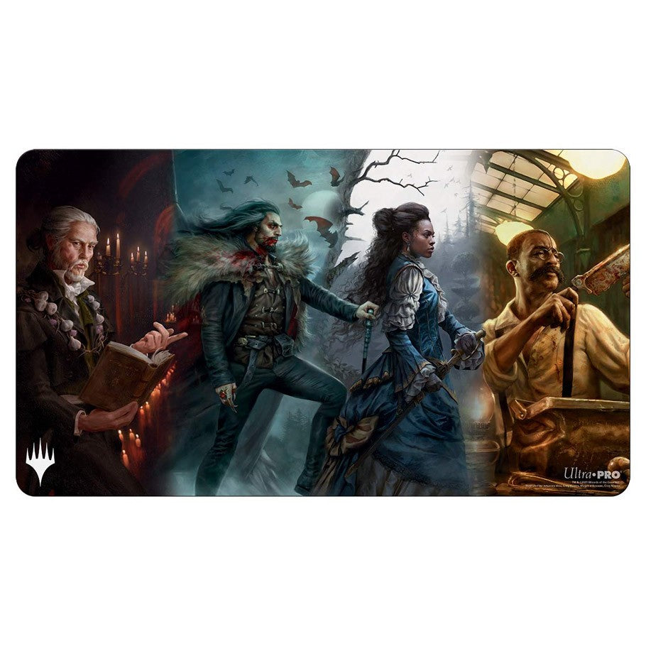 Playmat: MtG: Crimson Vow Dracula - The Gathering playmat featuring dramatic Crimson Vow vampire characters in dark Gothic setting.