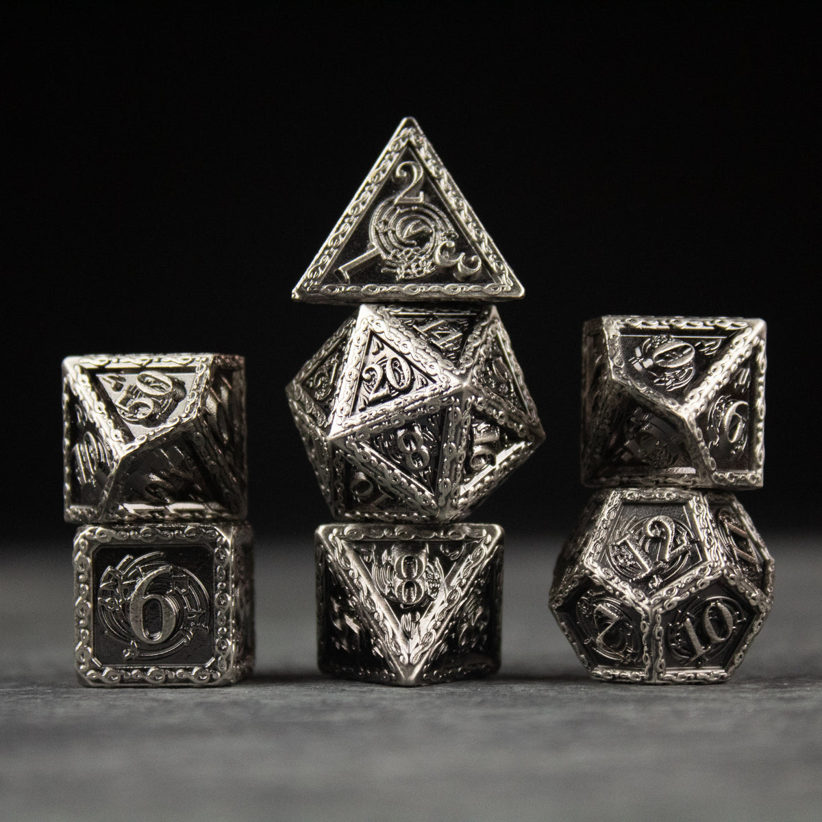 Bardic Inspiration Metal Dice Set Riftgate