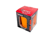 Cup-O-Dice Games™ - Orange (PREORDER) - Orange translucent dice inside a clear plastic cup with a black and red branded packaging box.