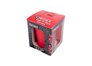 Cup-O-Dice Games™ - Red (PREORDER) - Red cylindrical dice cup with white logo, packaged in black and red Chessex branded box with clear window panels.