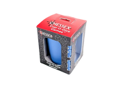 Cup-O-Dice Games™ - Blue (PREORDER) - Blue dice cup set in black and red box packaging with window display and white text branding.
