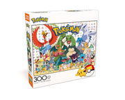 Pokémon Puzzle - Fan Favorites (300 Piece) (PREORDER) - Colorful Pokémon fan favorites jigsaw puzzle box with 300 pieces featuring iconic characters and a Pikachu illustration.