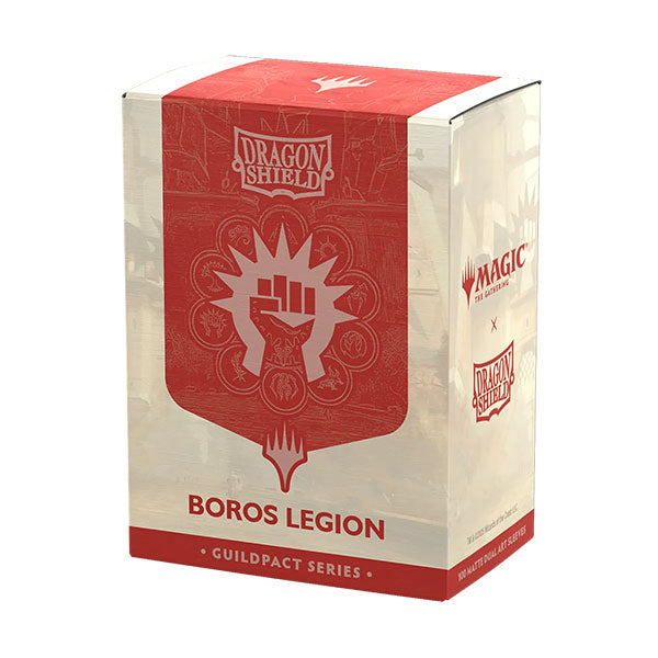 Dragon Shield Dual Sleeves 100ct Box - MTG Guildpact Series - Boros Le Riftgate Dragon Shield Dual Sleeves 100ct Box - MTG Guildpact Series - Boros Le Riftgate
