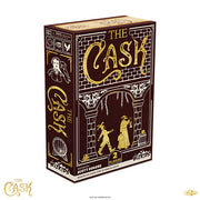 The Cask (PREORDER) - Rectangular board game box with vintage design, titled "The Cask," featuring dark brown and gold colors, old-fashioned.