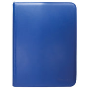 Ultra Pro 9-Pocket Zippered Binder: Vivid - Blue (PREORDER) - Bright blue zippered binder with smooth, durable cover and rounded corners.