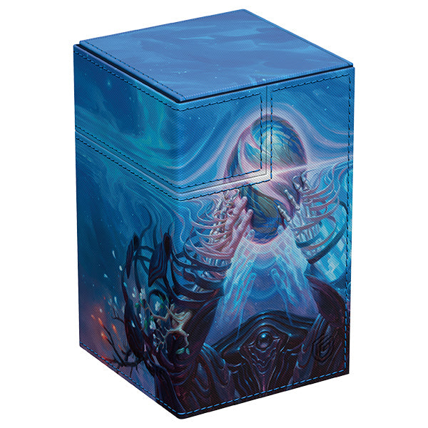Ultimate Guard Flip´n´Tray 100+ Deck Case: Magic the Gathering: Edge of Eternities - Blue Ultimate Guard Flip’n’Tray 100+ deck case with sci-fi creature and glowing orb artwork.