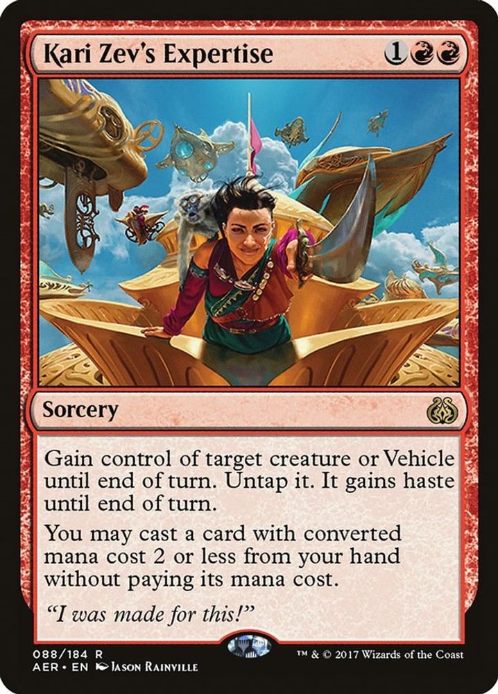 Kari Zev's Expertise · 88 · Aether Revolt · Non-foil