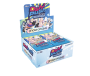 Oshi Push TCG: Gen One Phase Origins - Booster Box - Light blue Oshi Push Phase Origins booster box with colorful anime characters and bold pink and white logo on the front and.