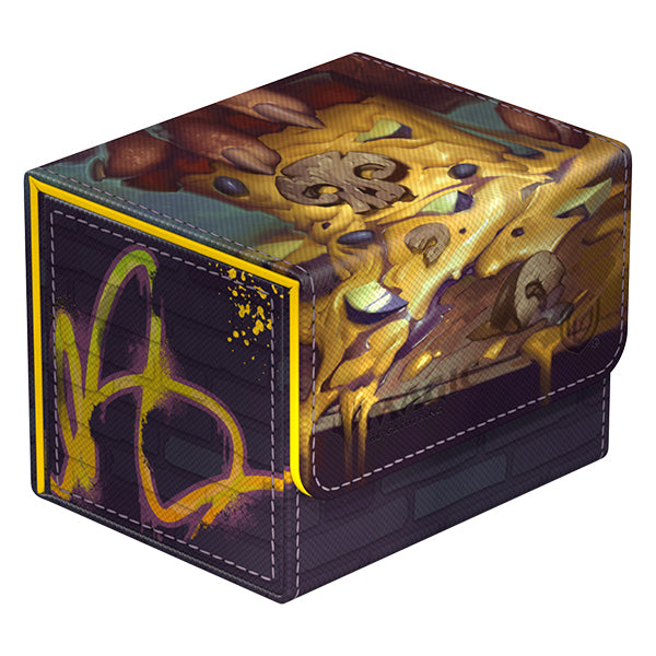Ultimate Guard Sidewinder 100+ Xenoskin Deck Case: Teenage Mutant Ninja Turtles - Swamp - Compact rectangular deck case with vibrant swamp-themed Teenage Mutant Ninja Turtles design, featuring detailed artwork in.