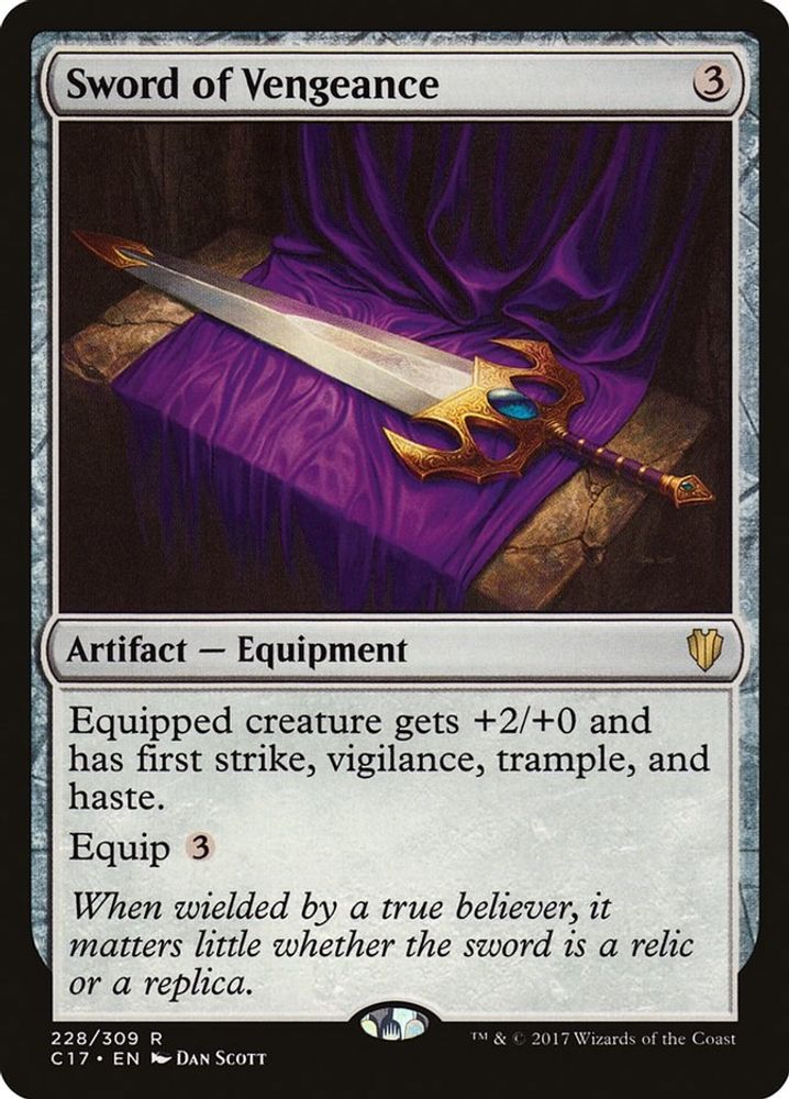 Sword of Vengeance · 228 · Commander 2017 · Non-foil